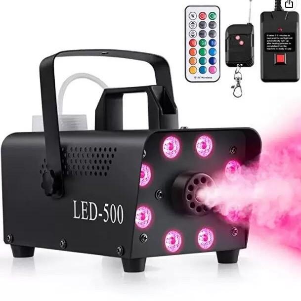 

Дым-машина 500 Вт Сценический свет Светодиодный RGB 8в1 Регулируемый Пульт дистанционного управления Дым-машина Для Дискотеки KTV DJ Вечеринки Клуба Бара Шоу чёрный