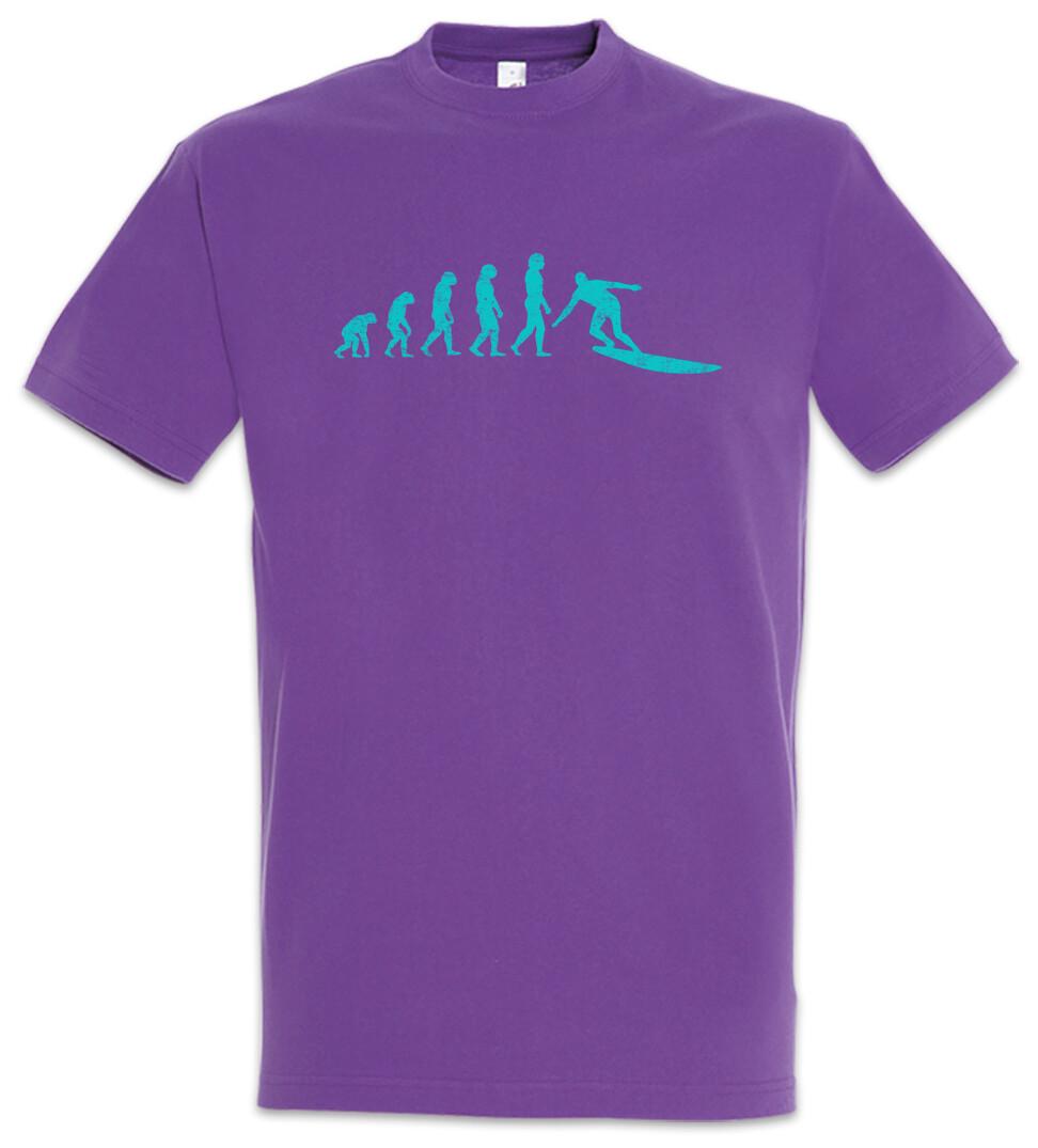 

Surf Evolution T-Shirt Mens Womens Tees Top Surfer Human Charles Darwin Fun Coach Beach Caribbean 4XL