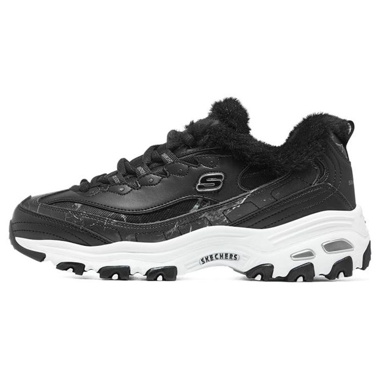 Skechers DLites 1.0 Plush Comfortable Versatile Low-Top Dad Shoes Women sneaker Black 896048-BLK 35.5