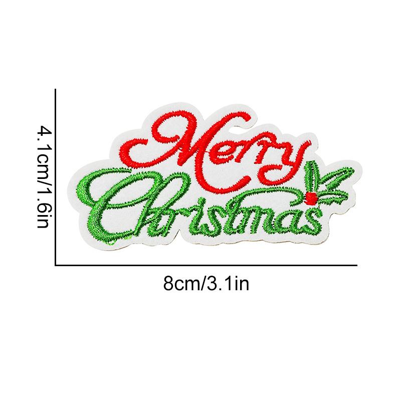 1pc Santa Claus For Clothing Bags Badge Sticker DIY Appliques Cartoon Christmas Emblem Embroidery Patches Iron On