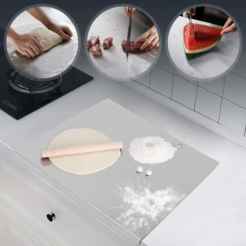 Extra Large Stainless Steel Cutting Board - Thick, Food-Safe for Smooth Rolling & Kneading In the Kitchen