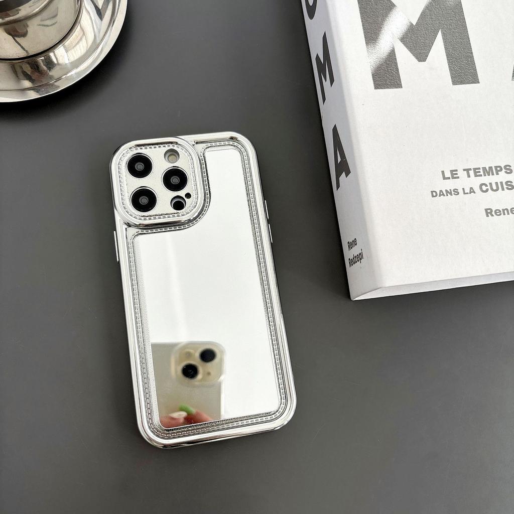 Applicable To Apple 15PROMAX Phone Case, IPhone14 Electroplated Mirror 13, Full Bag Anti-drop 12, Simple Protective Case