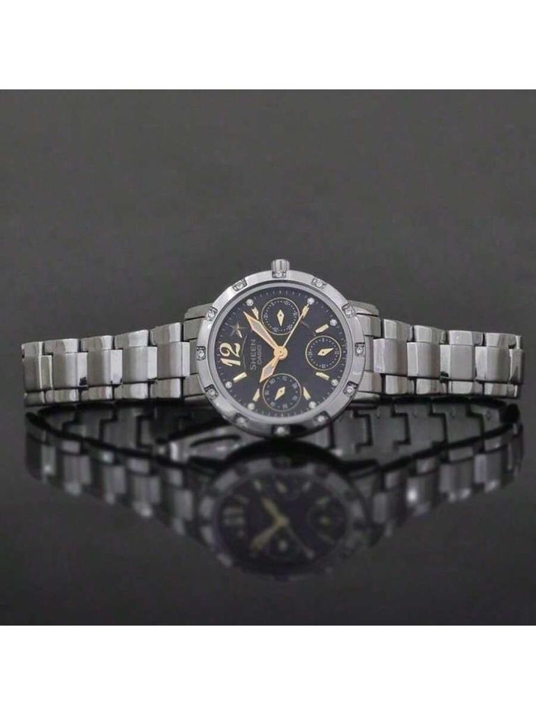 Casio Sheen Series Men's Analog Multicolor Dial Watch - Multifunctional Diamond-Accented Scratch-Resistant Crystal, Model: SHN-3020D-1ADR