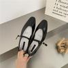 Fashion 2025 Spring Autumn Flat Mary Janes Shoes Woman Candy Color Soft Leather Ballet Flats Ankle Strap Comfy Mocaasins for Woman