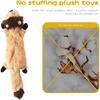 5pcs Funny Simulated Animal No Stuffing Dog Toy Durable Stuffingless Plush Squeaky Dog Chew Toy Crinkle Pet Squeak Toy