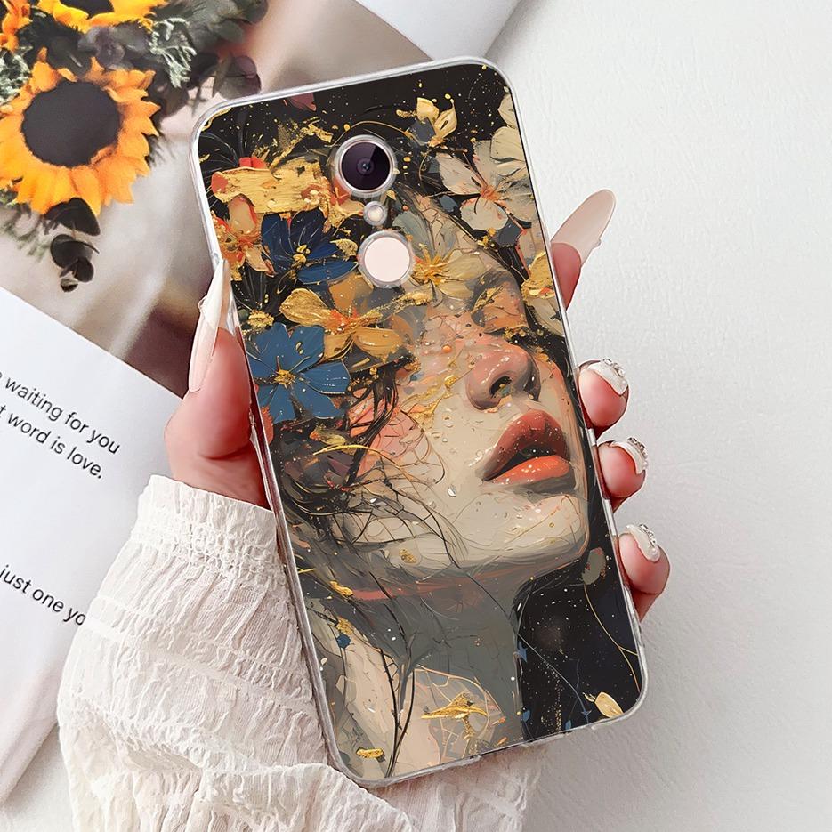 For Xiaomi Redmi 5 Plus Case Cute Cat Lion Painted Cover Soft Silicone Phone Case For Xiaomi Redmi 5 Redmi5 Plus Back Cover Bags