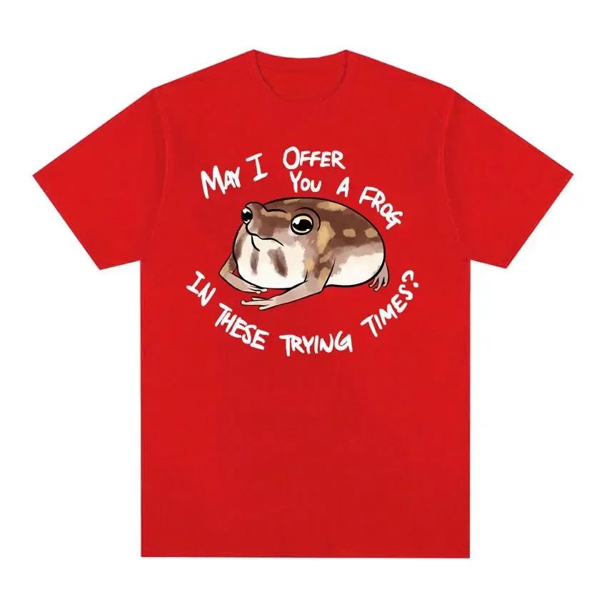 Женская футболка Лягушка LN Эти трудные времена?  Смешная милая футболка с мемом лягушонка Женская модная юмористическая футболка Топы S