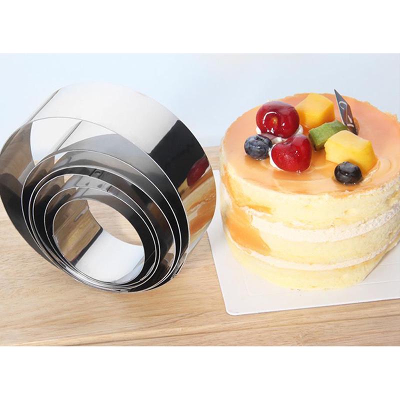 1Set Round Circle Stainless Steel Cookie Cutter Biscuit Diy Baking Pastry Moulds