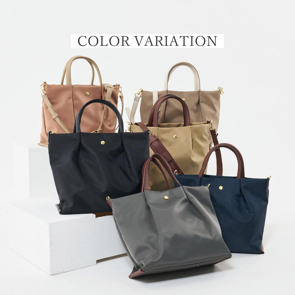 Legato Largo 2-Way Shoulder Bag, A5 Size, Water-Repellent/Easy to Carry, LH-L0002Z, Women's, Black