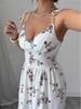 New Summer Floral V-Neck Spaghetti Strap Maxi Dress