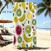 Saftiges Frucht Strandtuch Banane Kiwi Und Drachenfrucht Print Lustiges Essen Thema Einzigartige Dekoration Für Poolparty Oder Strandtag Ausflug