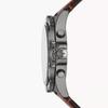 Fossil Garrett Chronograph Grey Dial Brown Leather Strap Watch for Men - FS5770