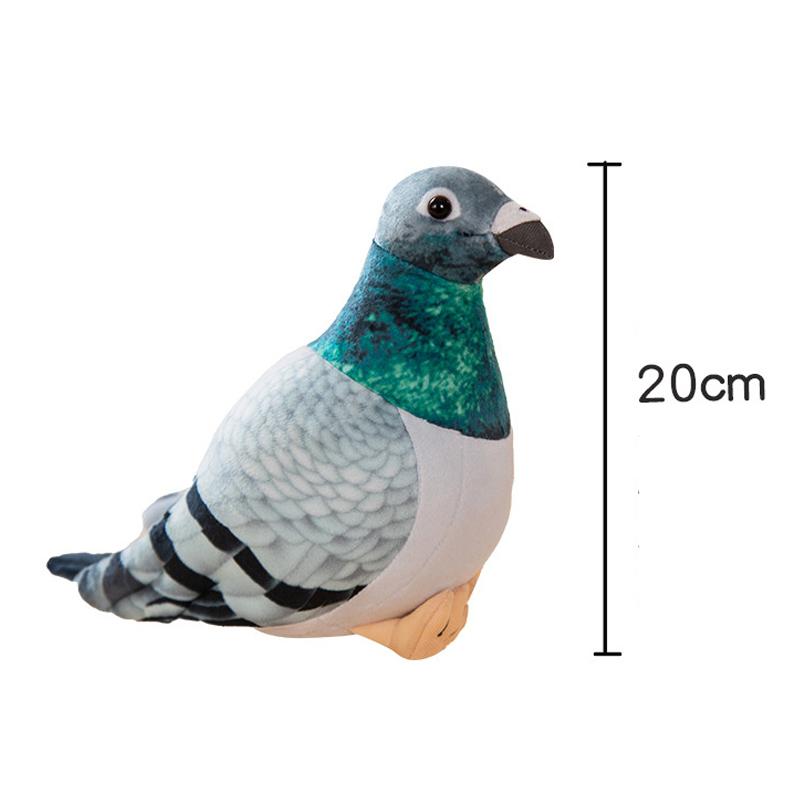 Nové realistické plyšové hračky ptáků Simulace Bílý Zelený Holub Krásná Straka Plněná Zvířecí Panenka Fotografické Rekvizity Bytová Dekorace Dárky