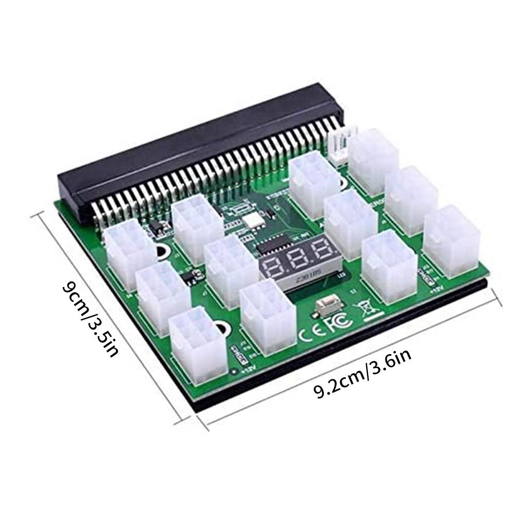 Breakout Board 17 / 12 Port 6Pin Connector LED Display 12V Power Module for 1200W 750W PSU GPU Miner BTC ETH