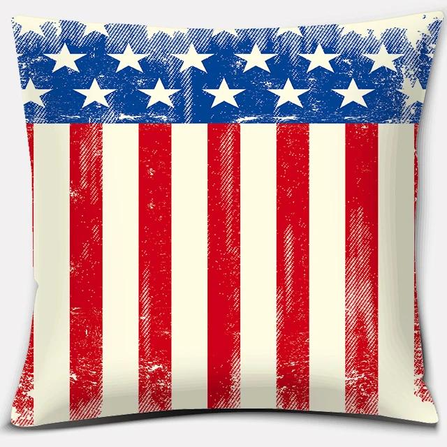 American Independence Day Series Love Usa Printed Square Home Decoration Pillowcase Cojines Decorativos Para Sof Akcesoria Kuch