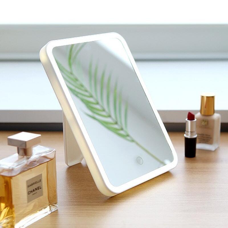 

LED Touch Makeup Simple Interior Beauty Lighting Table Mirror black