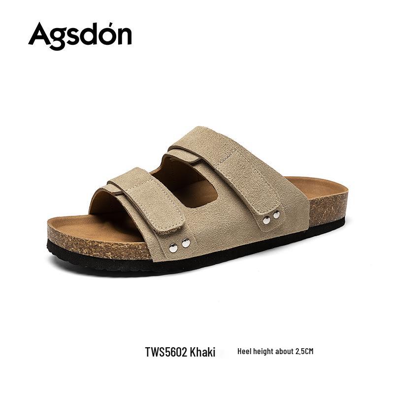 Aogushi Deng Men s Open-Toe Soft-Sole Slippers, 2025 Summer Versatile Single-Strap Outdoor Sandals Size 45