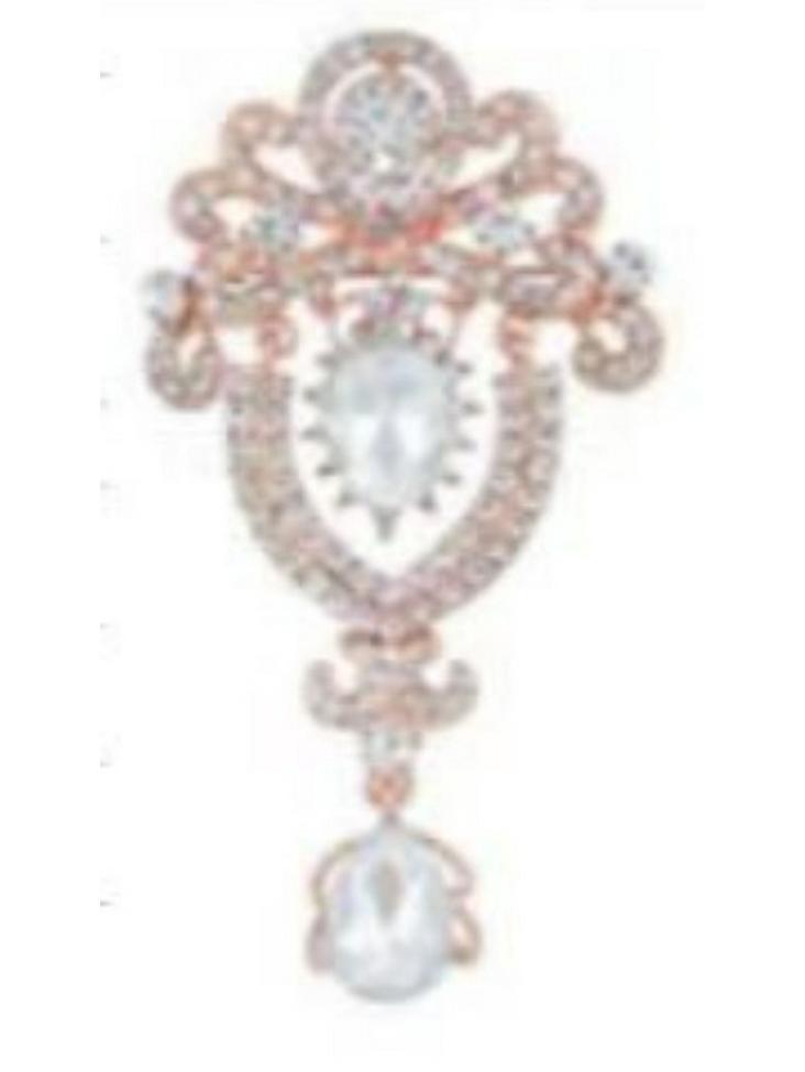 European & American Crystal Teardrop Brooch Zircon Pin Accessory