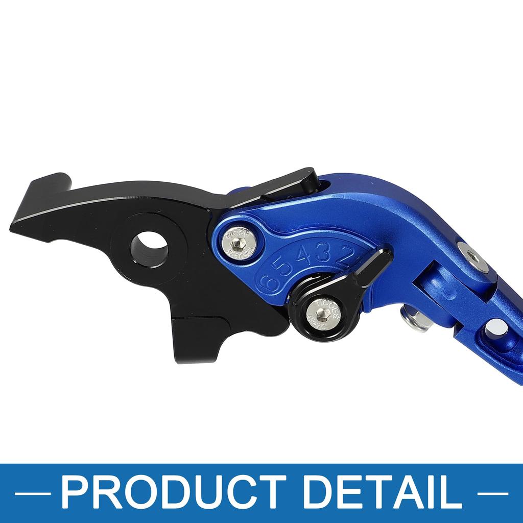 A Pair of ABSOPRO Suzuki Variable Folding Motorcycle Brake Clutch Levers Black Blue for GSX-R125 2020-2021