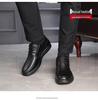 Sapatos Masculinos de Outono em Couro Genuíno Antiderrapantes Planos - Couro Bovino Casual para Meia-Idade e Idosos