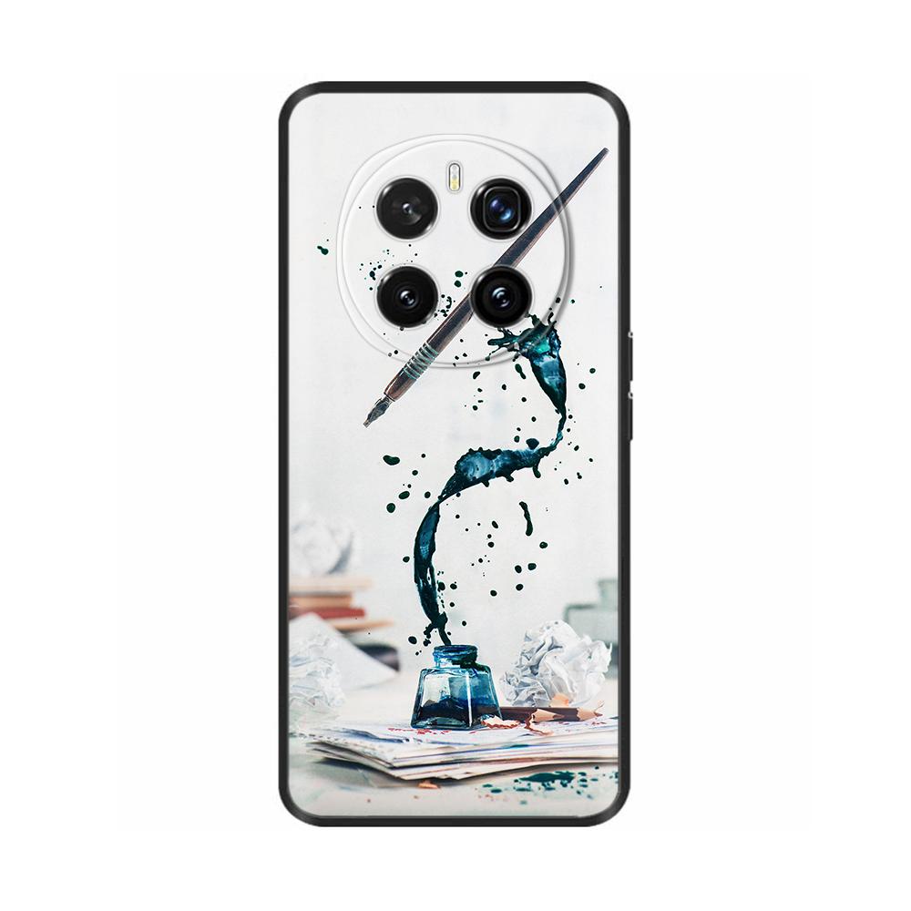 Phone Cases for Honor Magic7 Pro 5G Case Protector Heart Painted Soft Silicon TPU Bumper for Honro MAGIC 7 7Pro Cover Magic7Pro