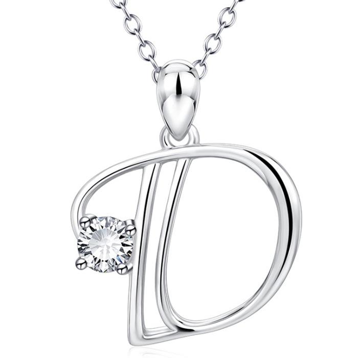 Fashionable 26 Letter Rhinestone Necklace Elegant Personalized Pendant Choker Stylish Versatile Jewelry Accessory For Women