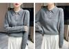 Women's 100% Pure Wool Thick Cable Knit Sweater - Autumn/Winter Loose Fit Fashion Base Layer