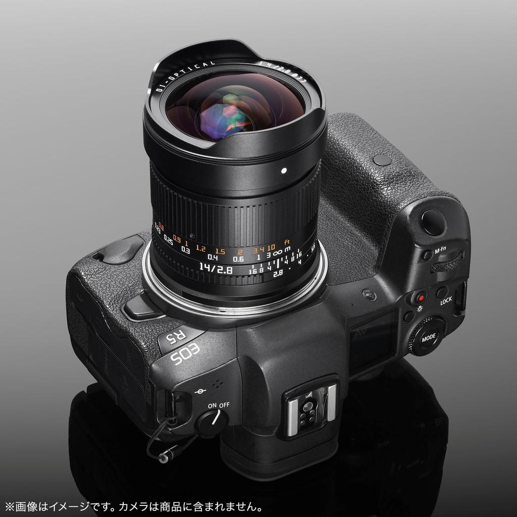 TTArtisan MF 14mm ASPH RF Mount Prime Angle Manual Canon RF Mirrorless Ideal for and Landscape by Meisho Optical F2.8 Full-Frame Lens, Ultra-Wide