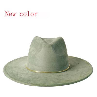 Suede Wide-brimmed Hat 9.5 Cm Brim Width Unisex Suitable for Jazz Hat Fedora Hat Church Hat Felt Hat Soft Felt Hat Panama Hat.