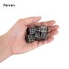6 Stück Silber Totenkopf Metallwürfel Massivmetall Polyeder Würfel Set Geeignet für Rollenspiele RPG Brettspiele Kartenspiele