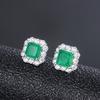 Lindon 925 Sterling Silver Zircon Geometry Earrings Women Vintage  Jewelry Delicate  Ear Studs Female Anniversary Gift