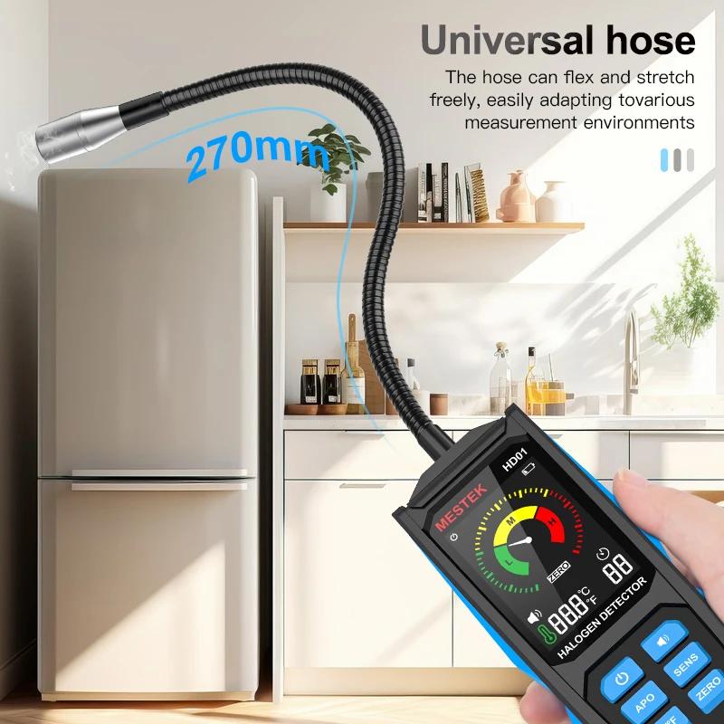 HD01/HD01C Freon Leak Detector Halogen Leak Detector R22 R32 HVAC Refrigerator Test High Sensitivity Air Conditioner Tester