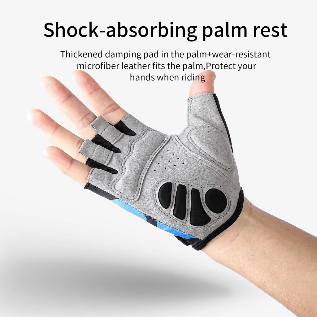 Cycling Gloves Half Finger Breathable Anti-Slip Shock Absorbing Lightweight for Road Mountain Bike Outdoor Sports Men Women