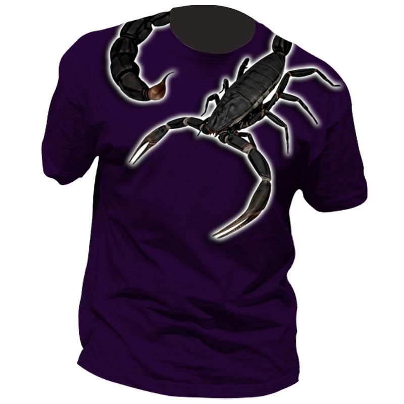 Summer Men's T-Shirts 3DTee Animal Harajuku Top Scorpion Graphic Print Casual Oversized Clothes 2022 O-Neck Short Sleeve T Shirt