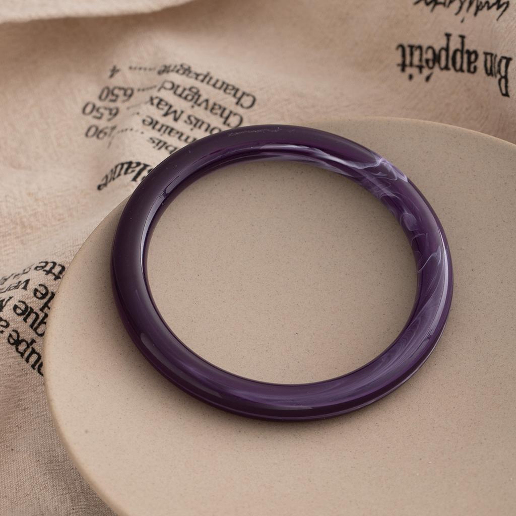 Retro Medium Plain Circle Smudge Round Bracelet Simple Temperament Acrylic Bracelet Niche Design Jewelry