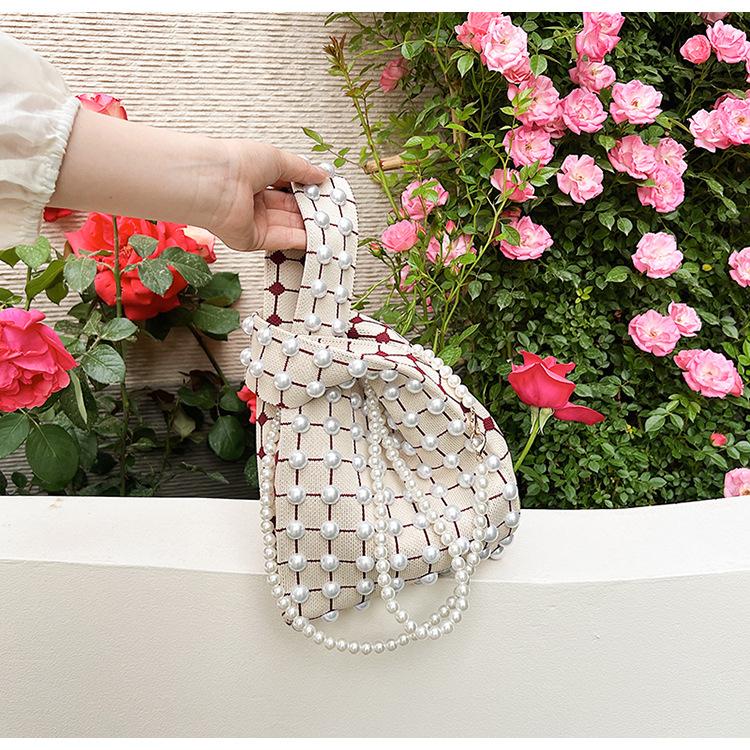 Вязаная сумка женская 2025 новая летняя косая ins сумка-ведро из вязаной шерсти женская сумка интернет-знаменитости японская и корейская женская сумка