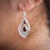 Blue Topaz Sterling Silver Earrings: Filigree Gemstone Jewelry