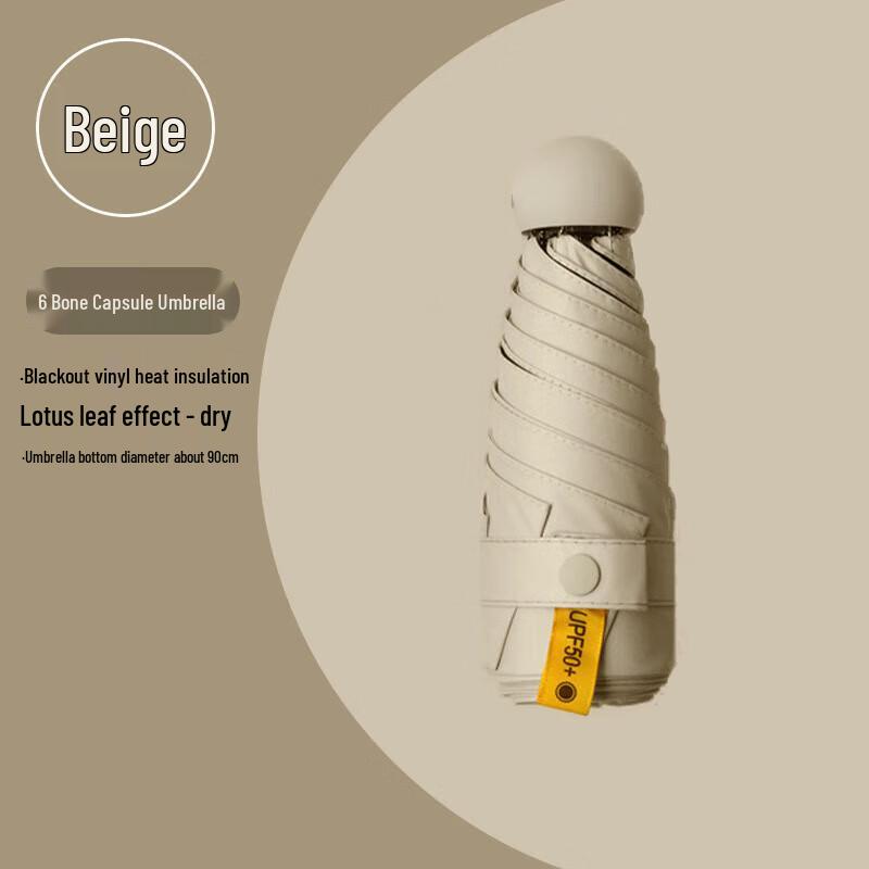 Zhuopu Anti-UV Five-Fold Capsule Umbrella