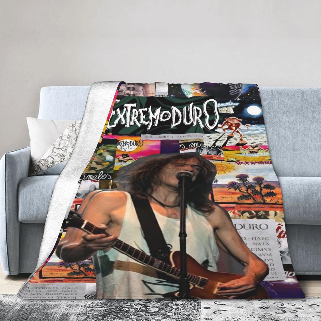 Extremoduro Spanish Hard Rock Band Blankets Warm Fashion Plush Throw Blanket For Bed Decorative Flannel Bedspread Bed Cover