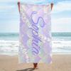 Beach Towel Mermaid & Name Beach Towel Patterned Sunscreen And Windproof Suitable For Swimming Pool Camping Travel Blanket