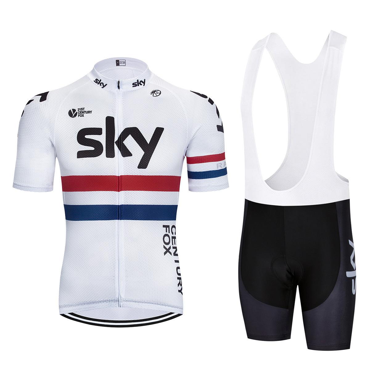 

Bicycle Clothing Sky Team Mountain Bike Bicycle Team Edition Cycling Suit Set Strap Short Sleeve Set 2026 Summer Breathable Cycling Suit Set 4XL