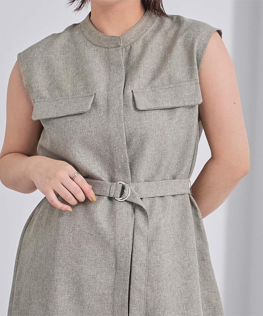 Yours Damen Leinenähnliche Ärmellose Bluse, BBXN1441, Sandbeige, Größe L