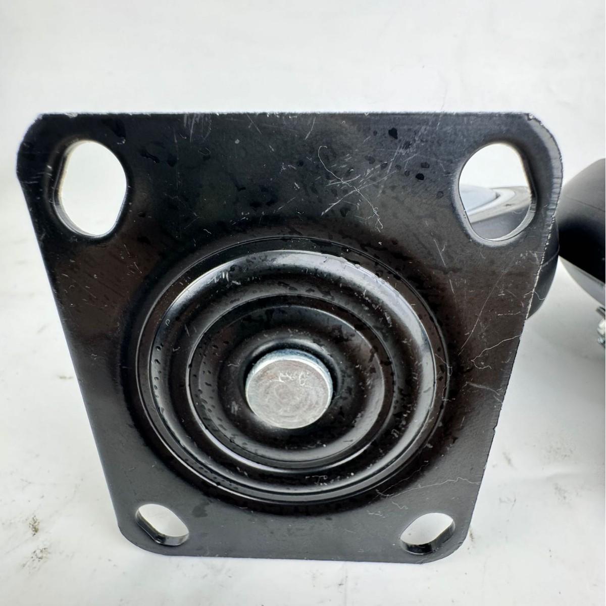 

6 Heavy-Duty Silent Rubber Caster Wheel for Trolley Cart Trailer, Wear-Resistant