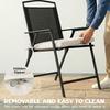 Set of 6 Outdoor Seat Cushions with Machine Washable Cover, Water Repellent Seat Cushions Cream White