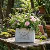 Vintage Distressed Handbag Flower Pot Flower Vase Plant Bucket Iron Art Vase Decorative Pot Wear-resistant Wall Hanging Planter