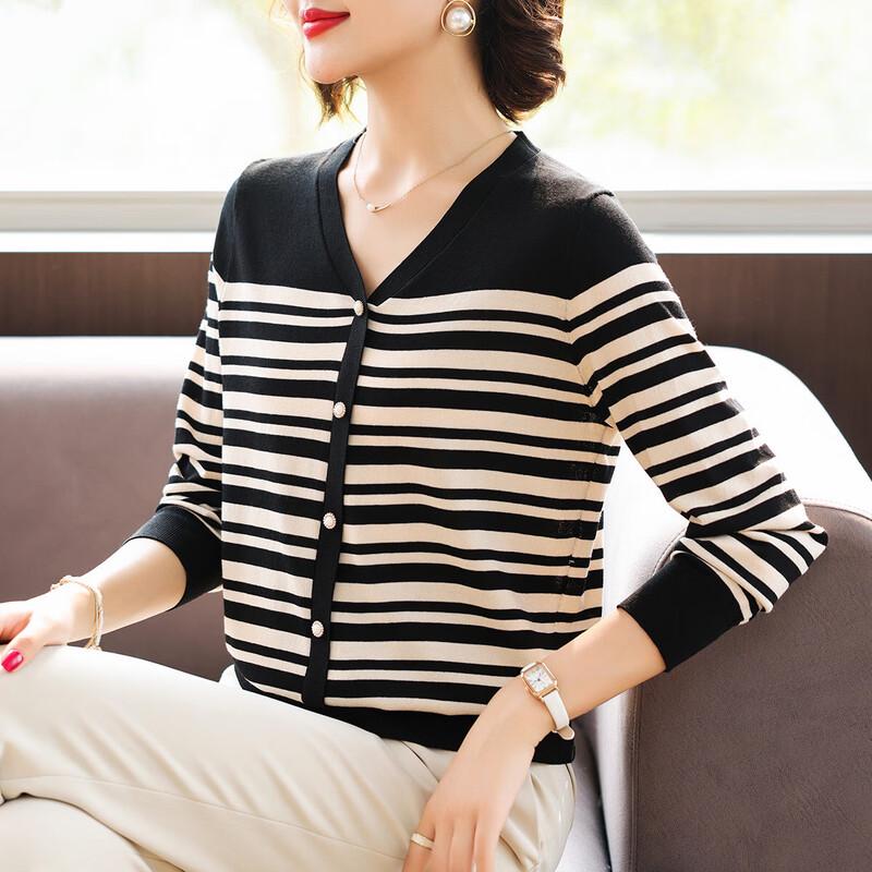 

Qianlian Women s V-Neck Knit Long Sleeve Sweater 2XL