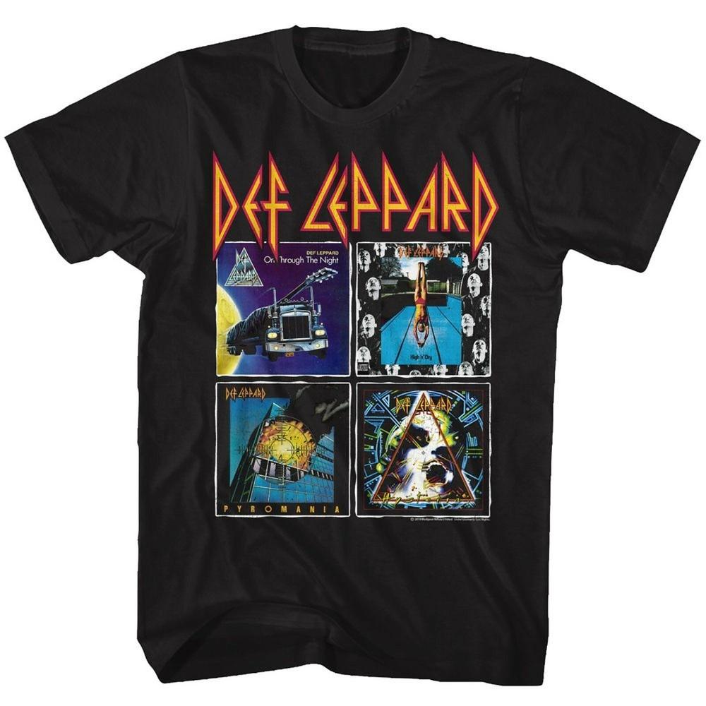 DEF LEPPARD - CD COVERS 80 S ALBUMS Official SHIRT 2XL New hysteria pyromania Unisex T-Shirt M