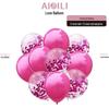 Metallic Sequin Balloon Set for Birthdays, Valentine's Day, and Weddings