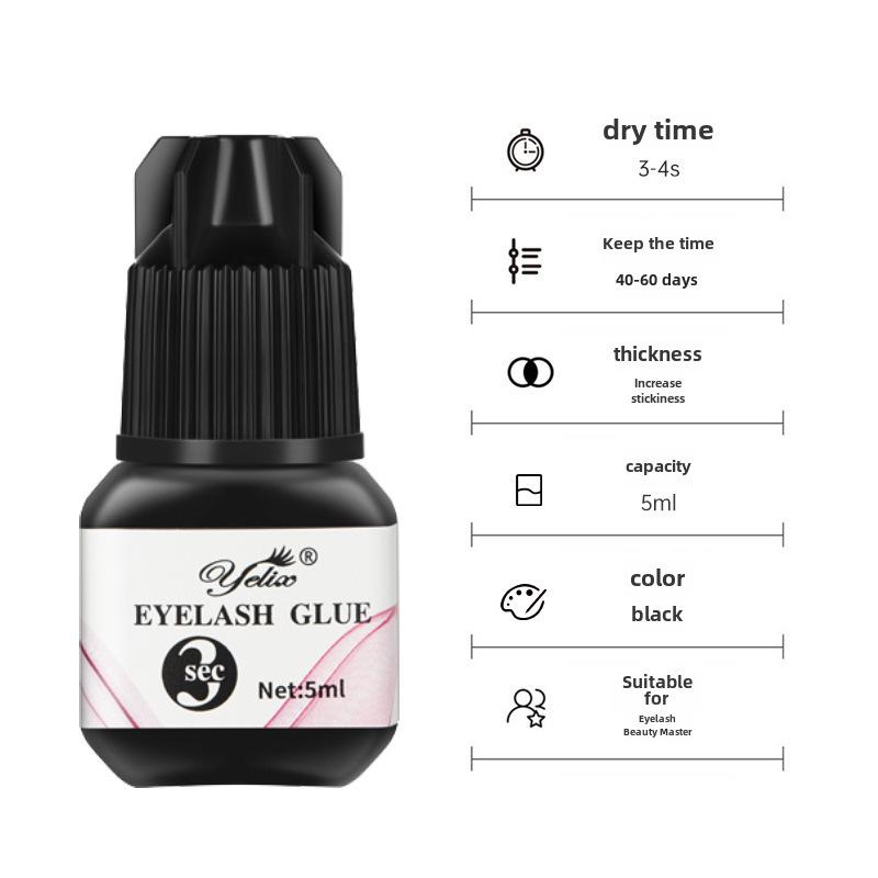 Quick-Drying, Long-Lasting, Gentle, Non-Irritating Soft-State Eyelash Extension Glue for Self-Grafting.