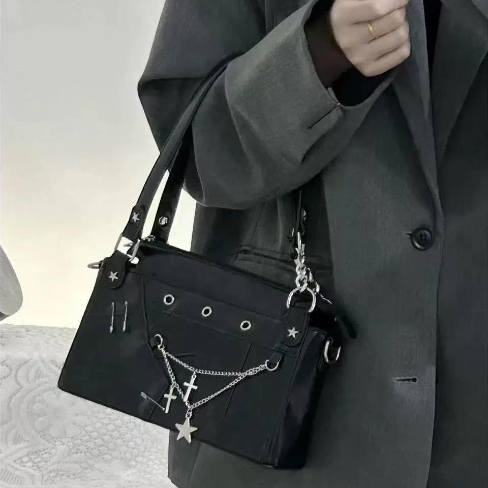 

Японский стиль Нишевая Прозрачная Сумка-Болевой Мешок Модная Новая Y2K Сумка для Поездок на Работу Повседневная Цепочка Плечевая Сумка Кроссбоди Сумка для Формы JK чёрный